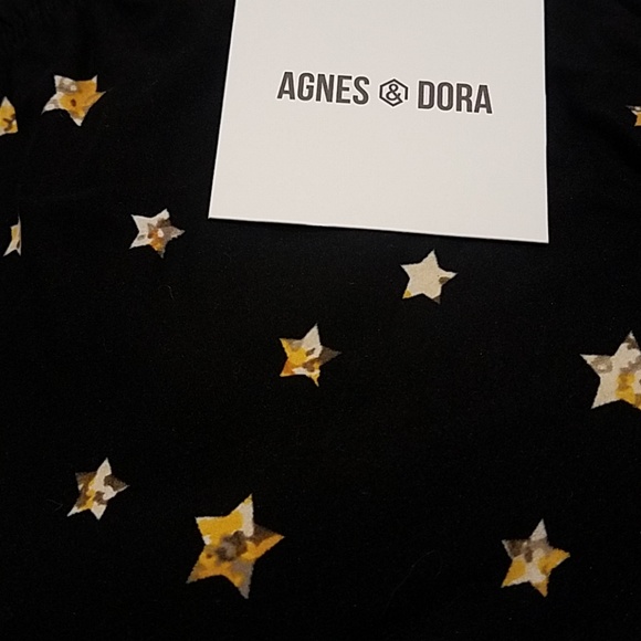 Agnes & Dora Pants - Leggings XL Starry Night Stars Black Agnes & Dora